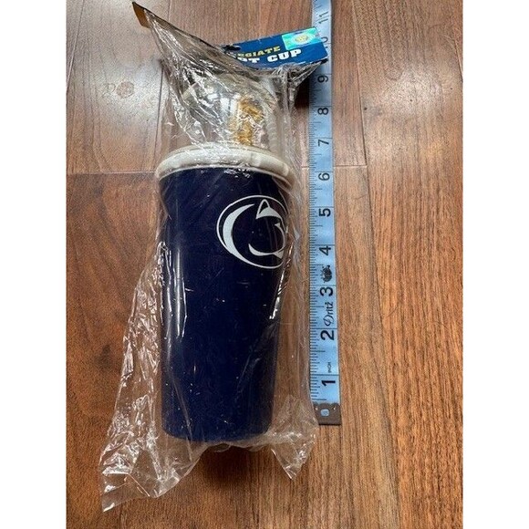 RARE NEW Vintage Penn State Nittany Lions Travel Cup‎ Mug Dancing Lion Wind Up - Picture 7 of 8